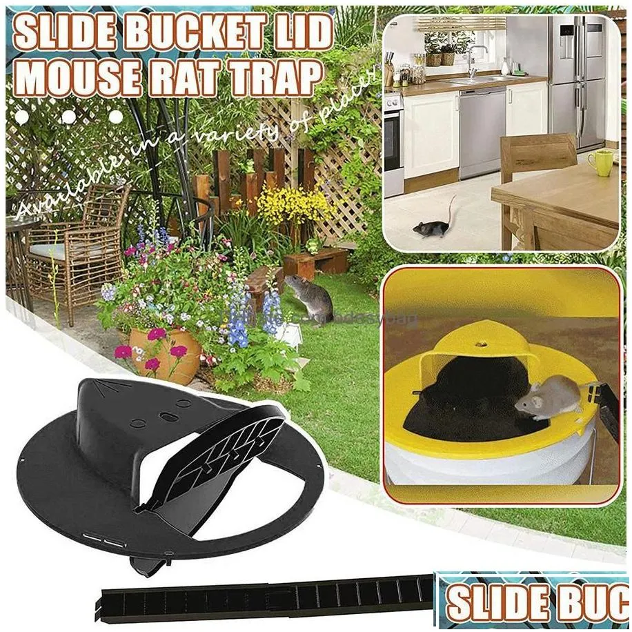 other garden supplies mice trap reusable smart slide bucket lid mouse rat humane or lethal reset door style mti catch 230110 drop de