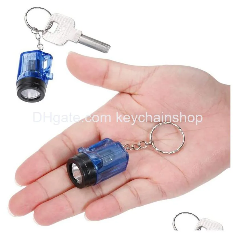 led flashlight keychain pendant creative strong light flashlight luggage decoration key chain crafts keyring