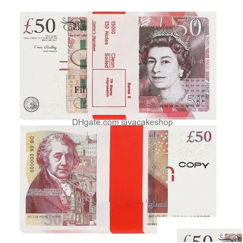 other festive party supplies prop money toys uk pounds gbp british 10 20 50 commemorative fake notes toy for kids christmas gifts
