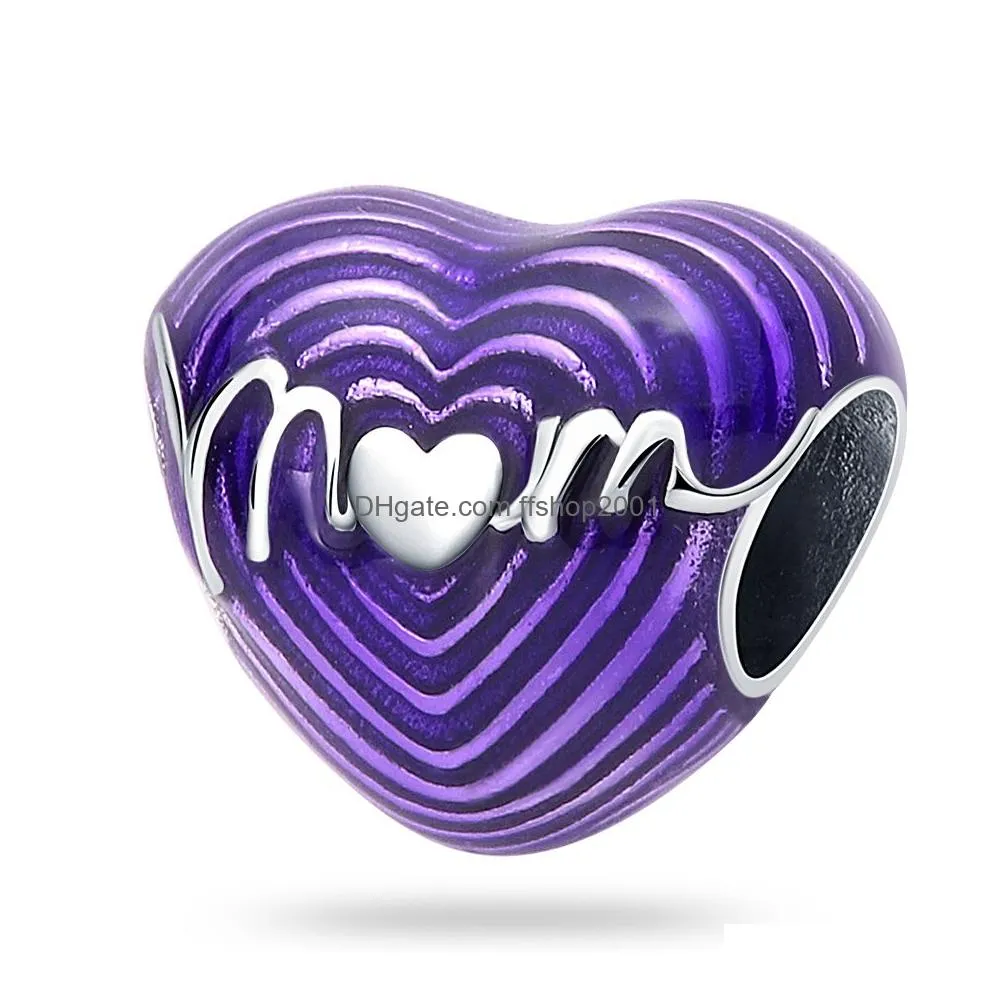 pandora original s925 sterling silver charming mothers day gift charm love love mother pendant suitable for bracelet diy fashion