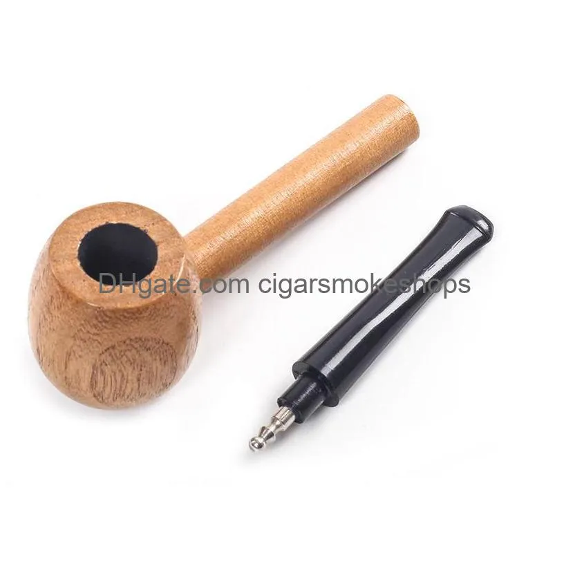 smoke accessory cigarette solid wood straight -type filter figurine fighting mini small smoke bucket portable shisha vape pen dab rig