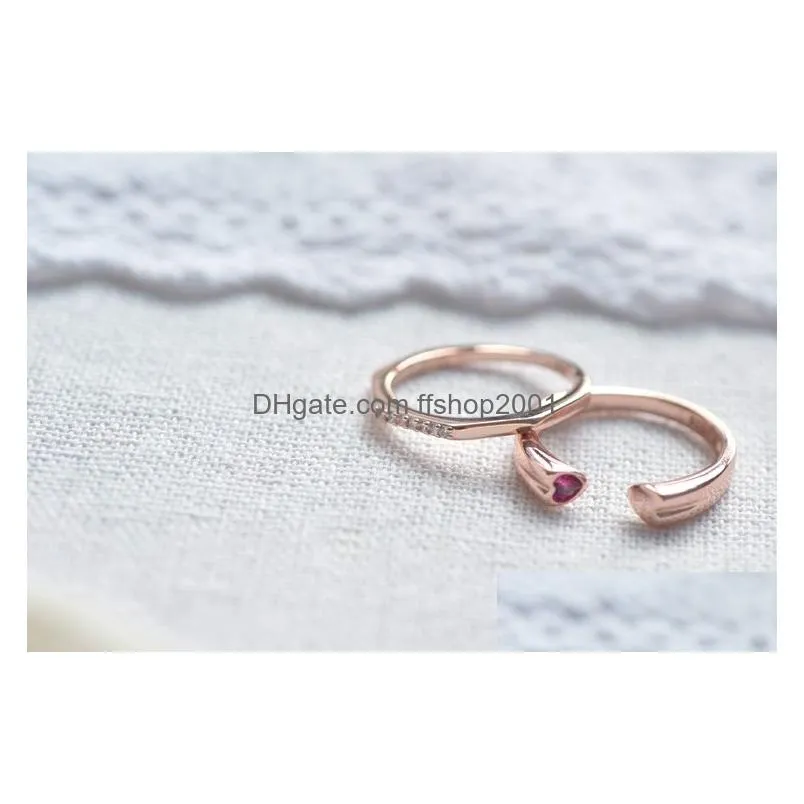  925 sterling silver ring rose gold charm ring ms. pandoras jewelry fashion accessories gift
