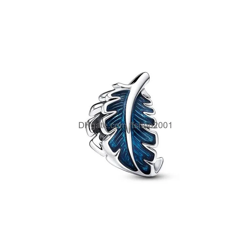 2023 spring 925 sterling silver charm primitive blue llow -like ladybug diy pandora bracelet jewelry gift