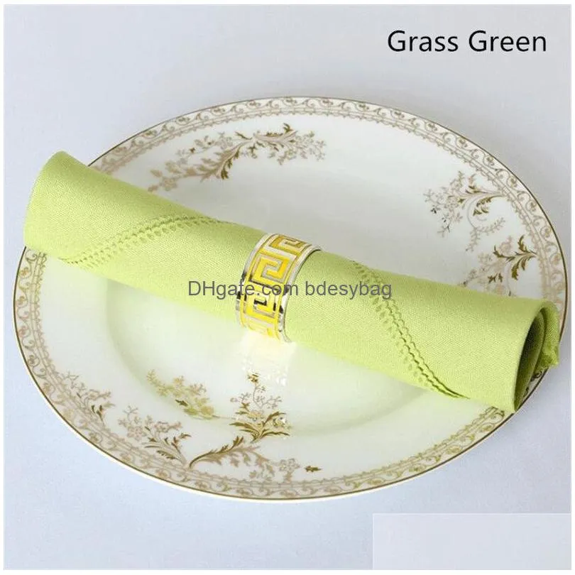 solid color hotel table napkin 48x48cm square handkerchief wedding party hotel restaurant usage