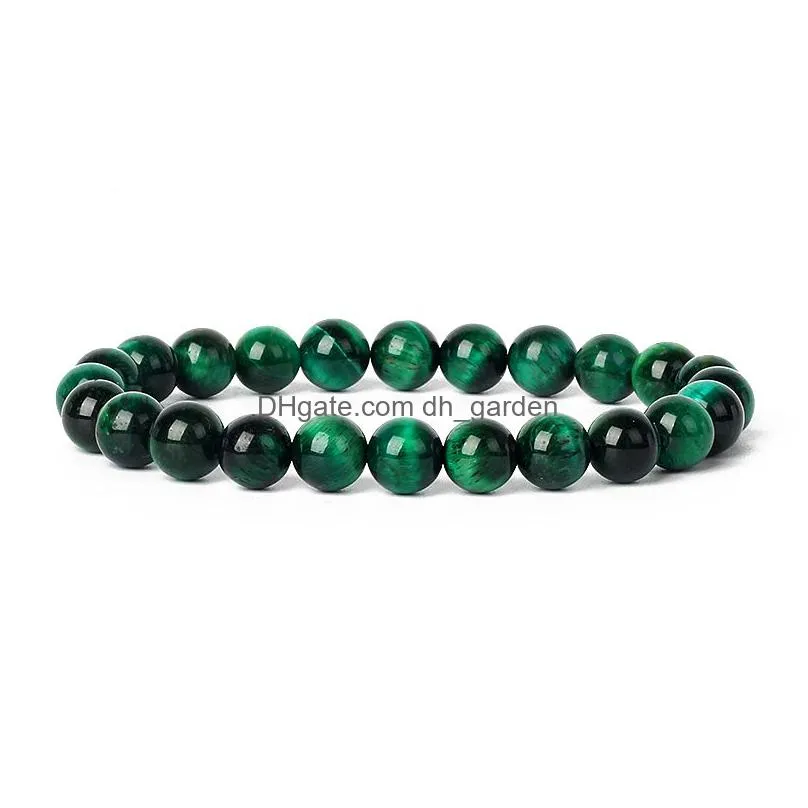blue green tiger eyes beads bracelet natural stone therapy jewelry reiki healing energy bracelets women men