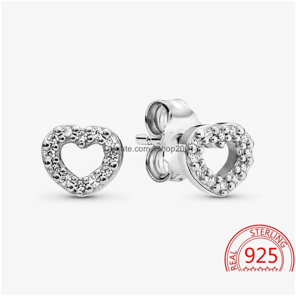 the 100% 925 sterling silver charm earrings star snail hoop earrings crown pandora ms. jewelry fashion accessories suitable for birthday