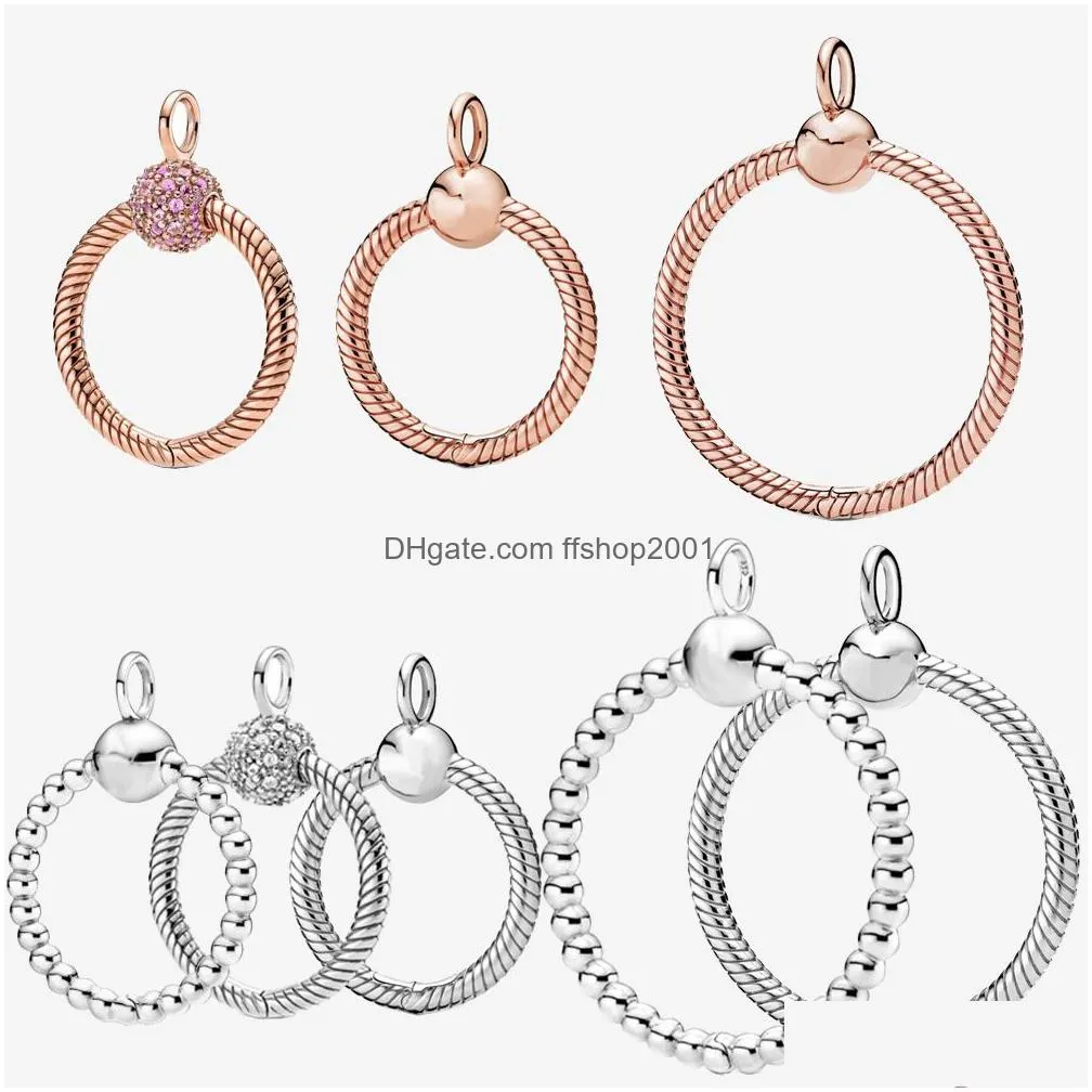 the 925 sterling silver vermiculite rose gold suspension is suitable for primitive pandora necklace ms. diy charm jewelry