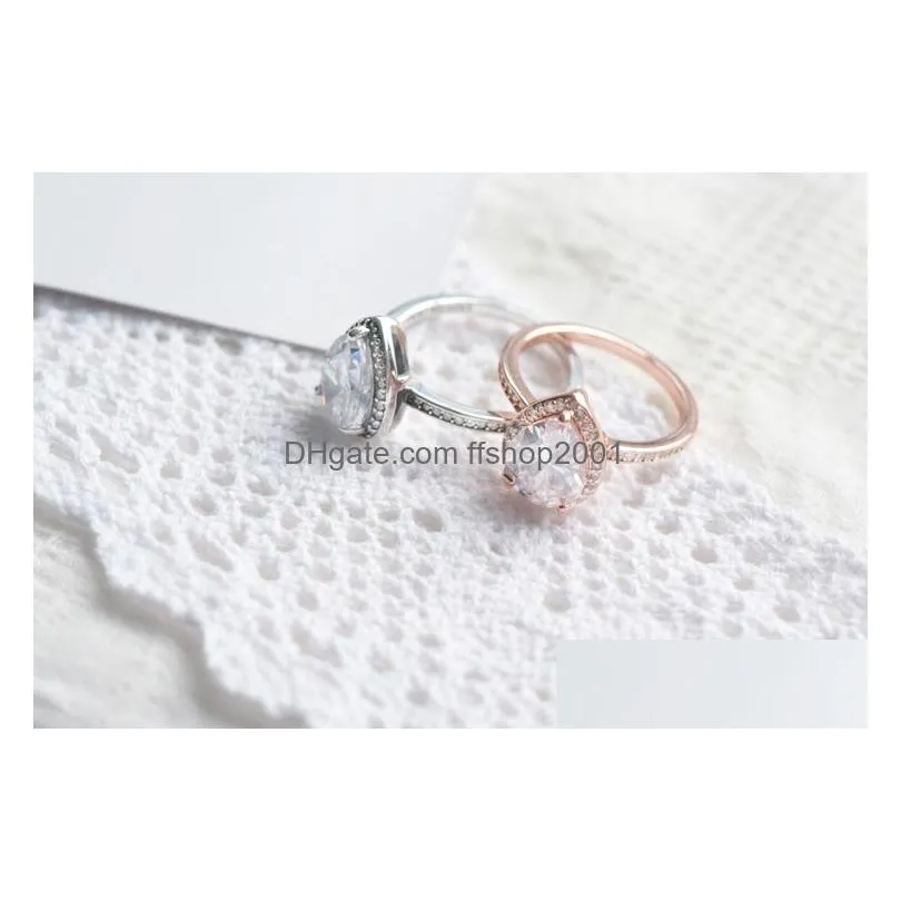  925 sterling silver ring rose gold charm ring ms. pandoras jewelry fashion accessories gift