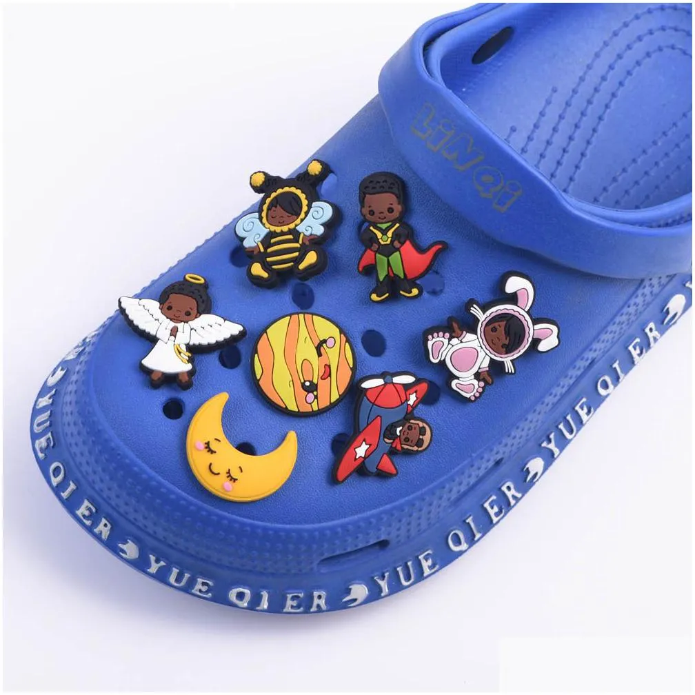 wholesale price designer soft pvc shoes charm holiday gifts shoe charm for design black lives matter