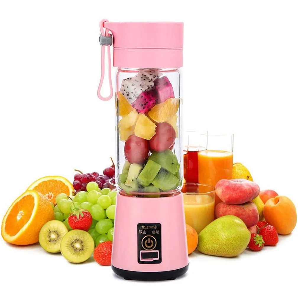 epacket small portable juicers mini rechargeable juice cup 2-4-6 blades211e