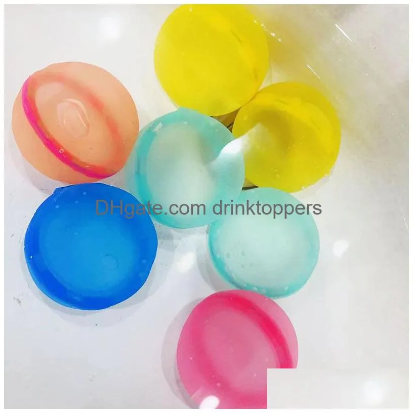 reusable water balloons quick fill self-sealing water bombs soft silicone water splash ball magnetic water ball outdoor games hz0007