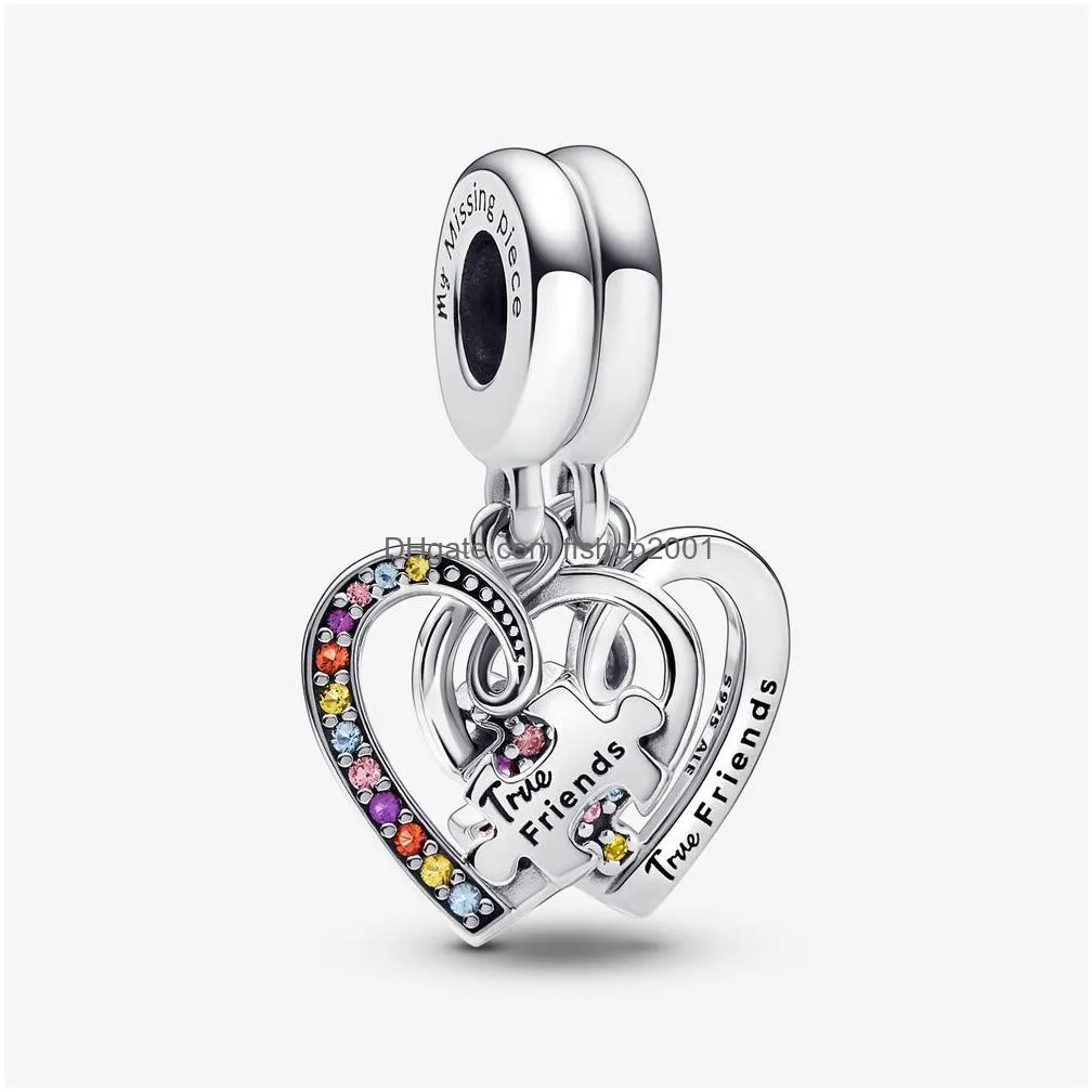  925 sterling silver charm luminous light bulb double charm for original classic diy bracelet ladies jewelry fashion accessories