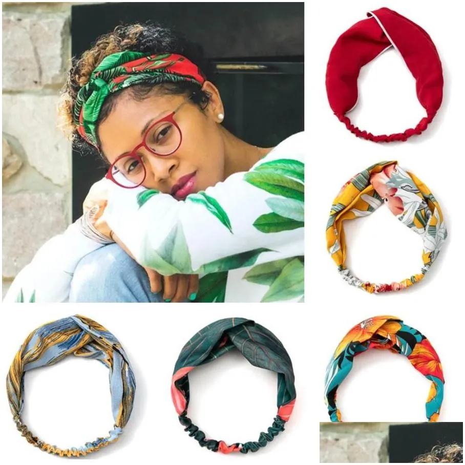 Headbands Fashion Print Knot Women Bohemian Headband Vintage