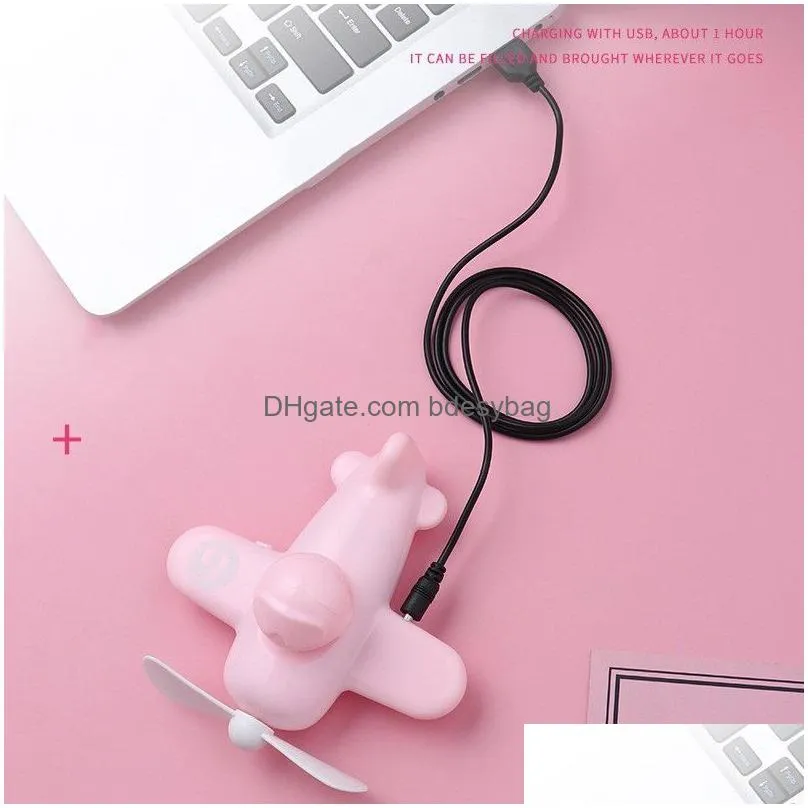 usb pocket fan aeroplane rechargeable summer ourdoor fan summer best gift for friends usb airplane shape fans