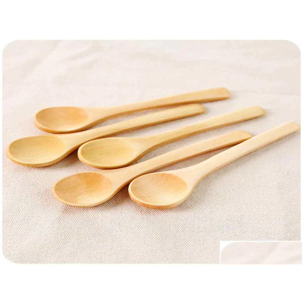 wooden spoon ecofriendly tableware bamboo scoop coffee honey tea spoon stirrer xb1