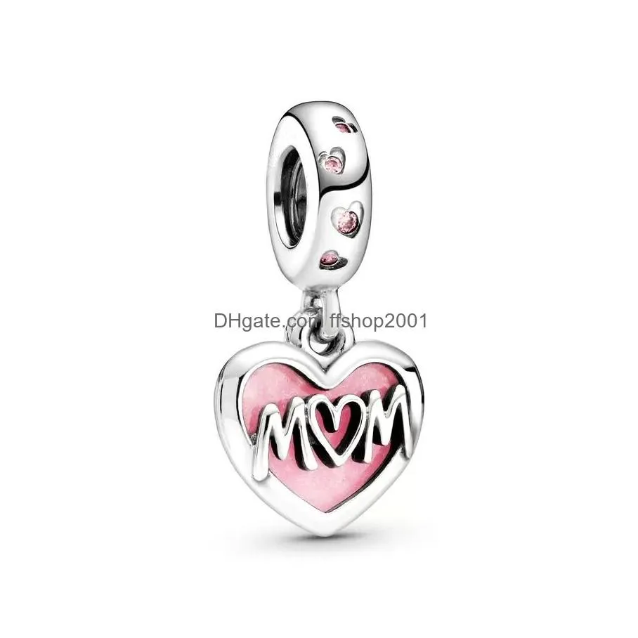 the s925 sterling silver loves your mothers unlimited hanging charm beads suitable for primitive pandora bracelet female diy jewelry