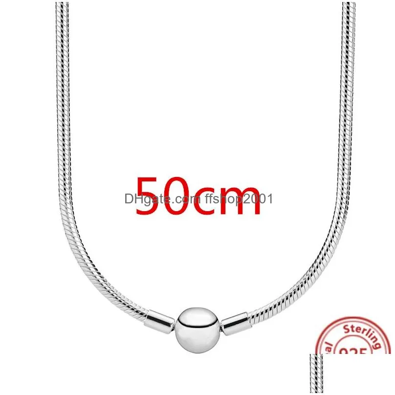 925 sterling silver necklace classic fashion chain diy jewelry pendant necklace diy production fashion accessories delivery