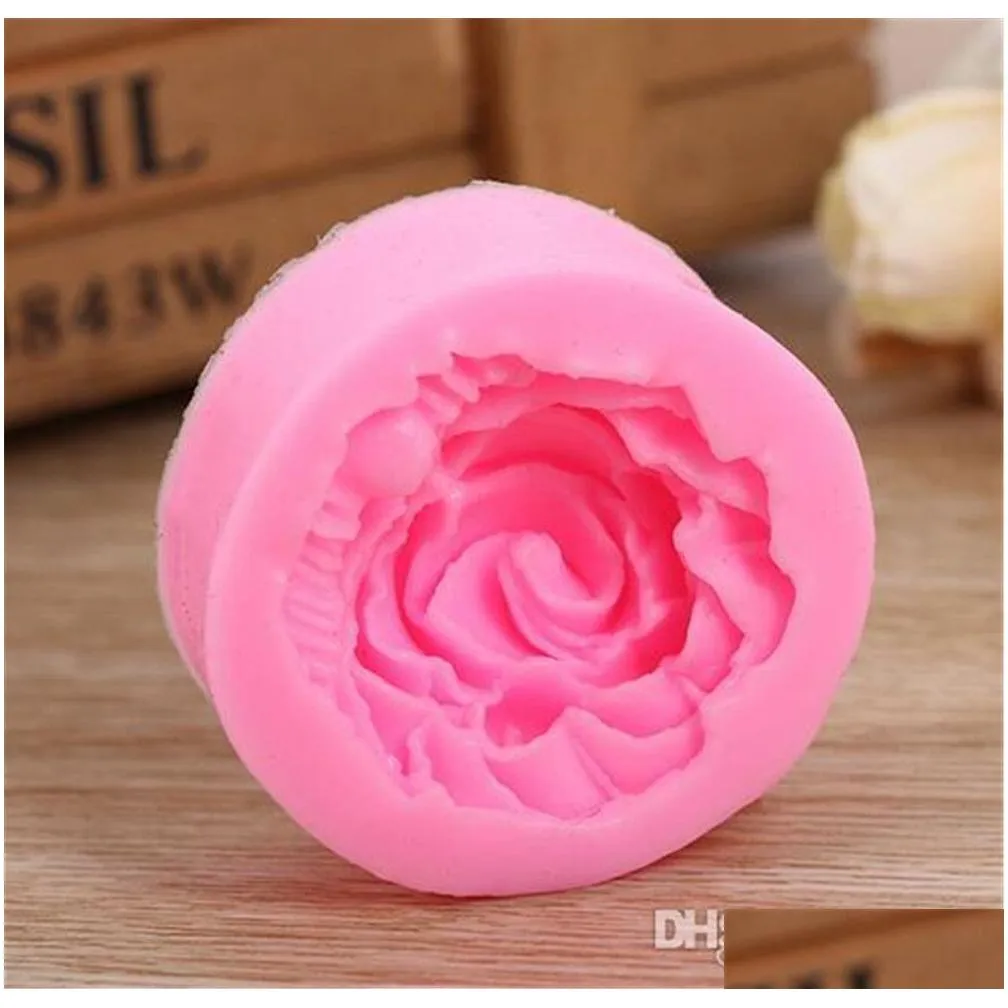 dining 3d rose chocolate mould fondant cake decorating tools silicone soap mold silicone cake mold xb1