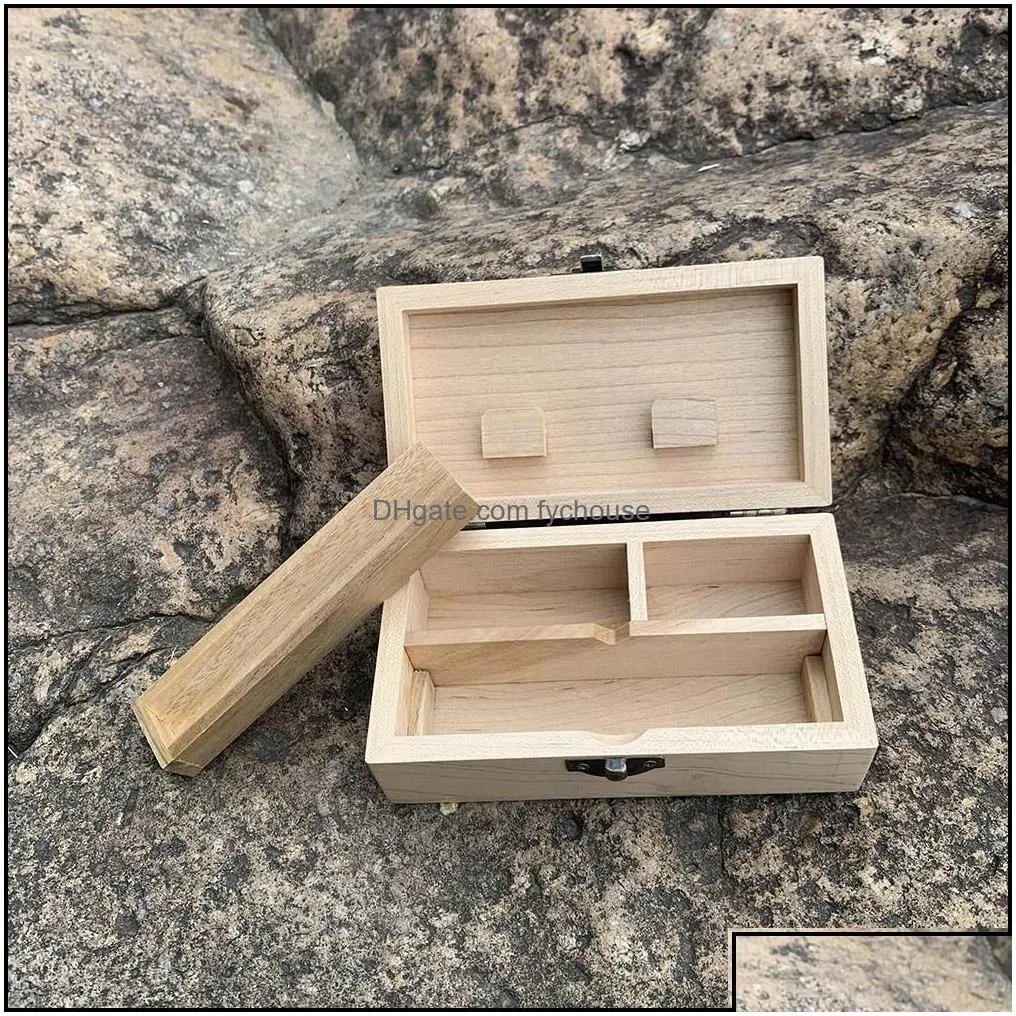 other smoking accessories wood stash box with rolling tray natural handmade tobacco and herbal storage for smoking pipe accessories