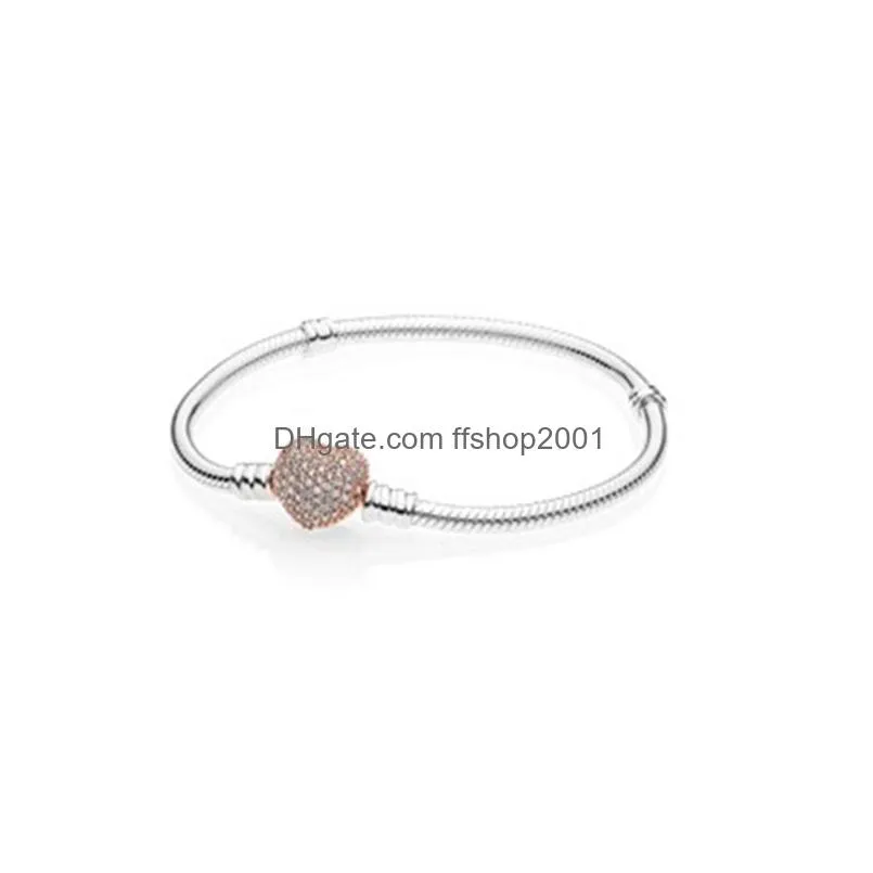 2023 925 sterling silver classic love full drill bracelet female snake bone chain original  diy womens fashion jewelry