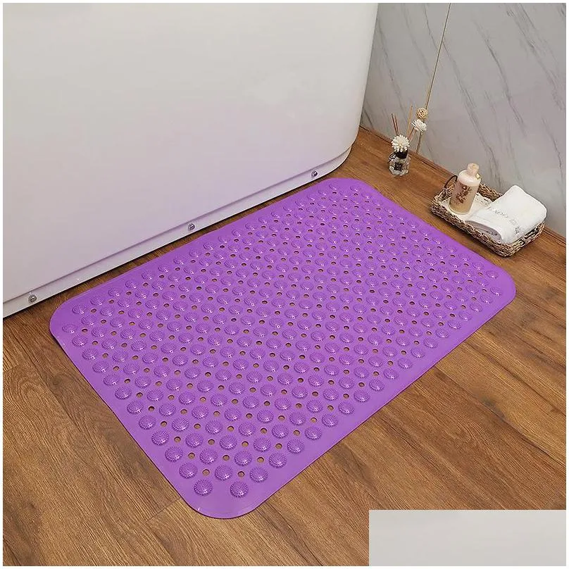 bath mats el kitchen toilet bathroom non-slip mat shower massage cushion red carpet pvc rug