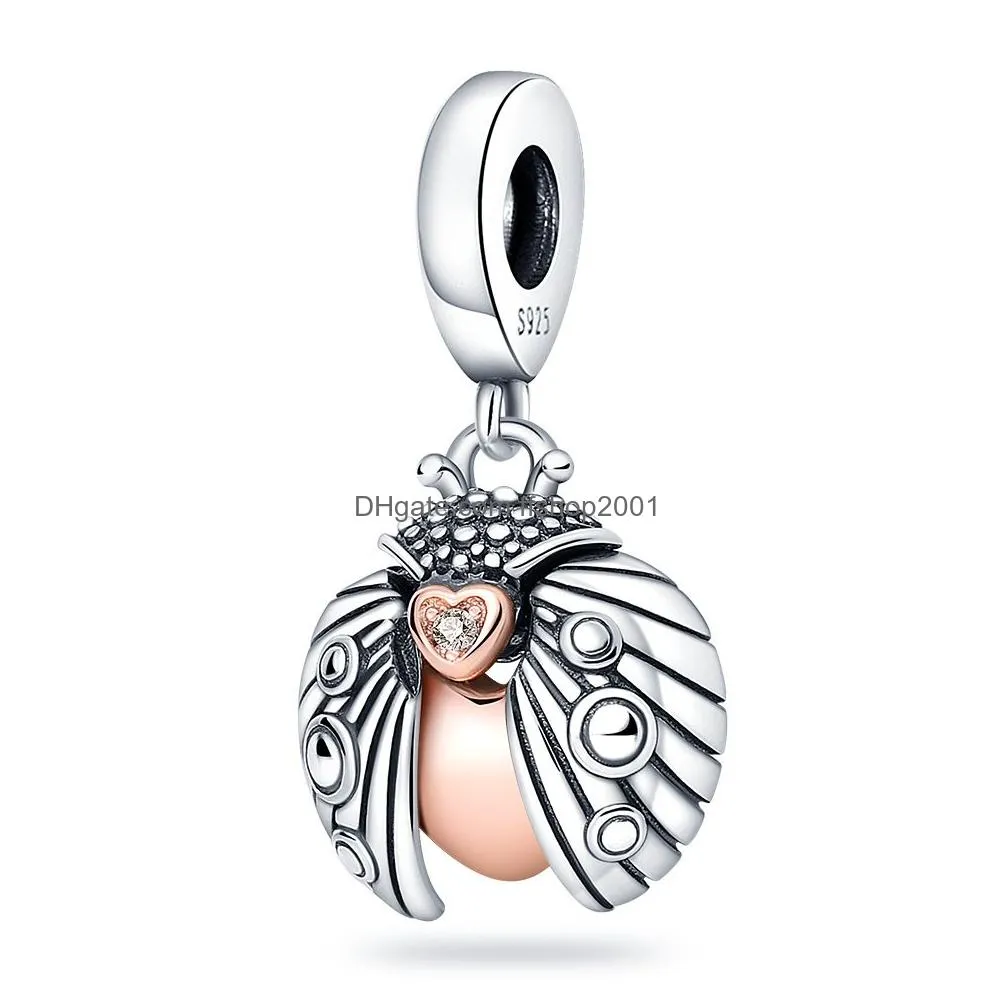 pandora original s925 sterling silver charming mothers day gift charm love love mother pendant suitable for bracelet diy fashion