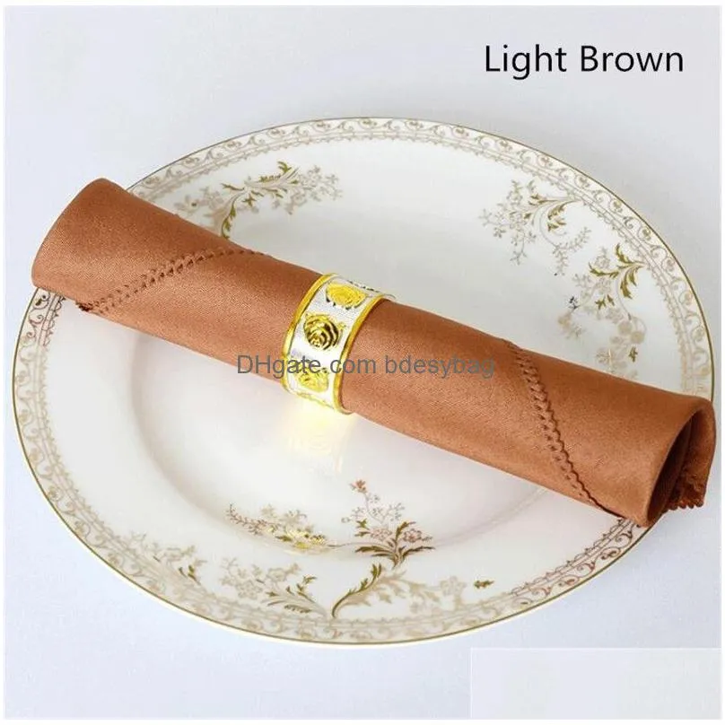 solid color hotel table napkin 48x48cm square handkerchief wedding party hotel restaurant usage