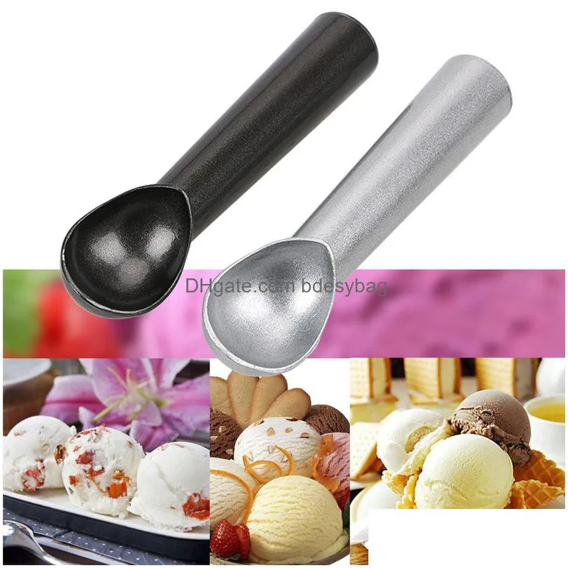 aluminum ice cream spoon non-stick ice cream scoop anti-ze aluminium alloy ice ball maker frozen yogurt cookie dough ball spoon