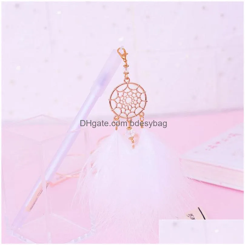 dream catcher feather pendant gel pen black ink 0.5mm office signing pens school student gift novelty office stationery supplies