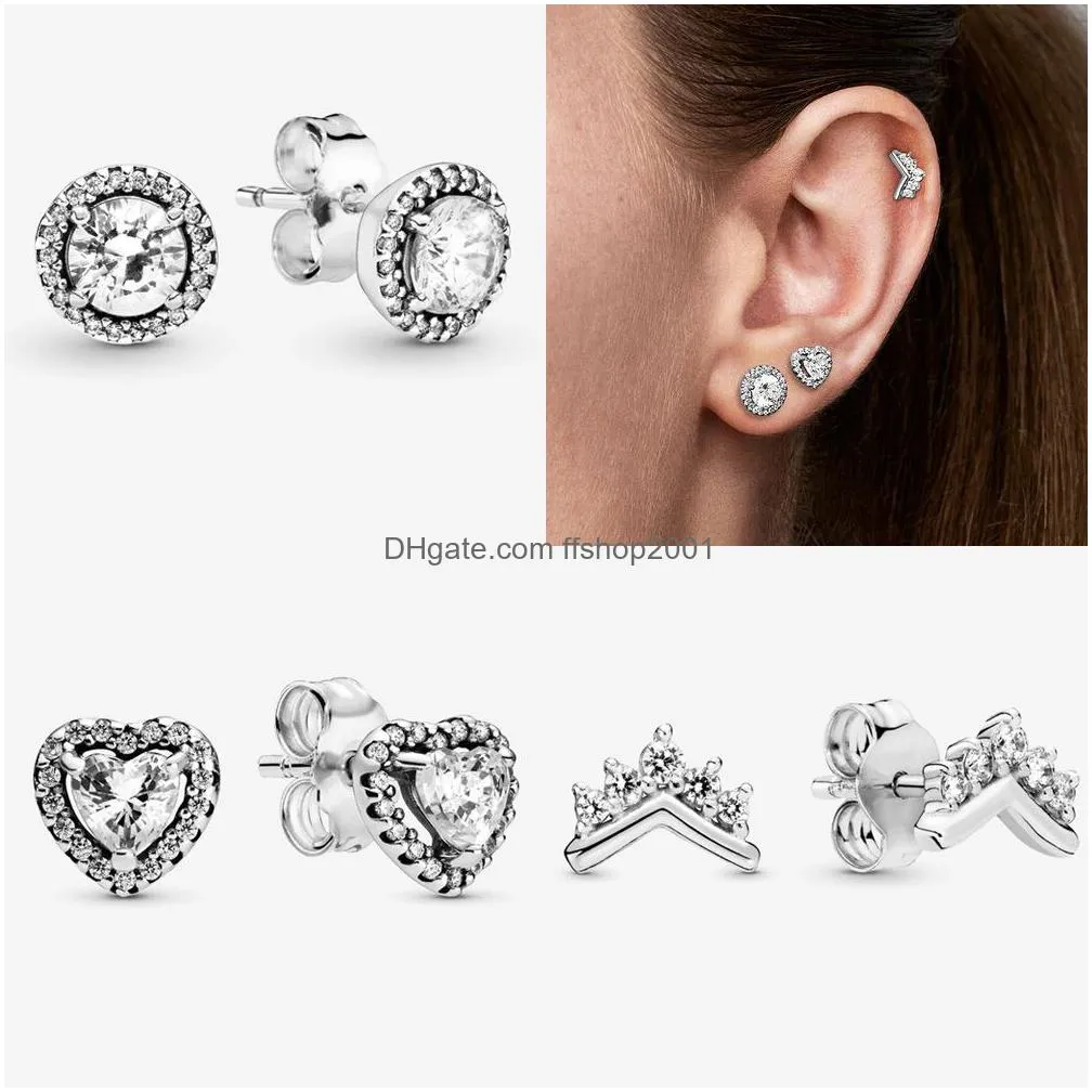 2023 925 sterling silver love star butterfly earrings suitable for primitive pandora female diy jewelry fashion