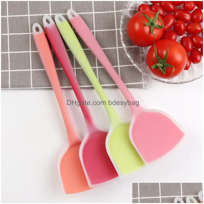 silicone shovel food grade silicone baking tools kitchen spatula turners cake slotted turner butter cream mixer
