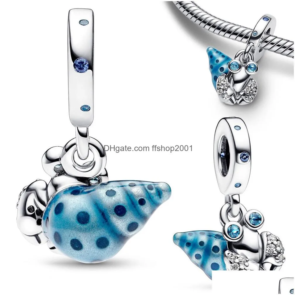 2023 summer 925 sterling silver crab jellyfish charms for original pandora bracelet necklace butterfly pendant travel 