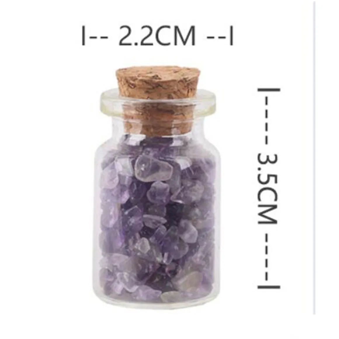 wholesale party favor gemstone chips - tumbled healing crystals for witchcraft - these mini crystal spell jars are great beginners kd