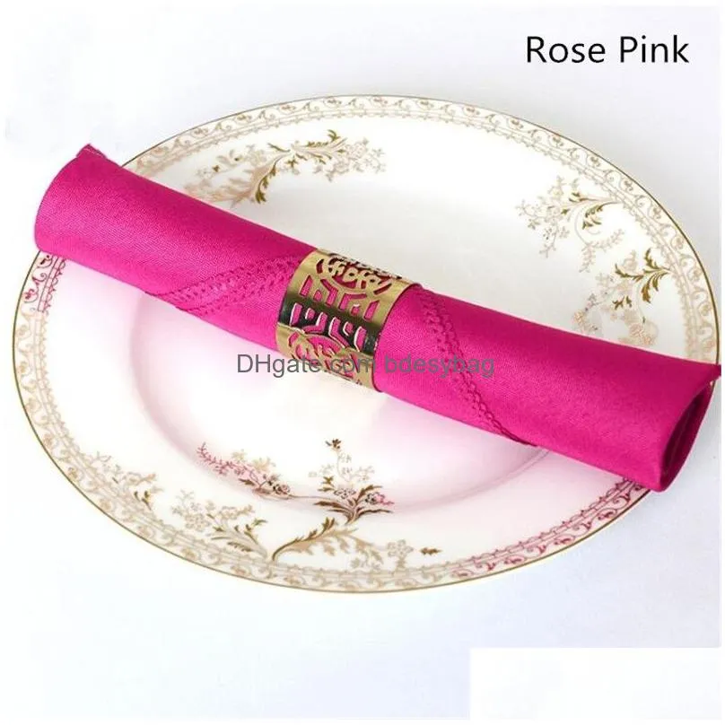 solid color hotel table napkin 48x48cm square handkerchief wedding party hotel restaurant usage