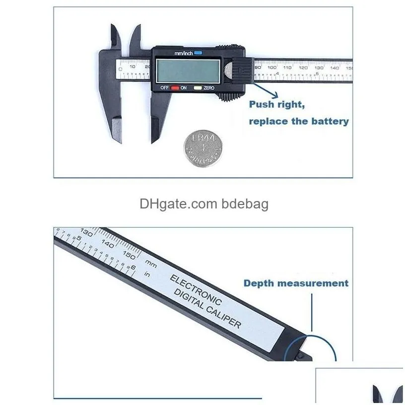 vernier calipers 150mm lcd digital caliper electronic plastic with battery gauge micrometer measuring tool drop delivery office scho