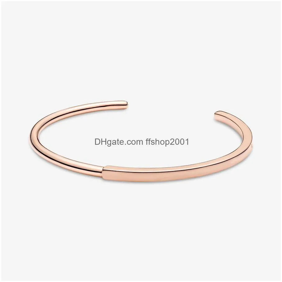 high quality original 925 sterling silver jewelry fashion signature i-d bangle womens jewelry gifts 