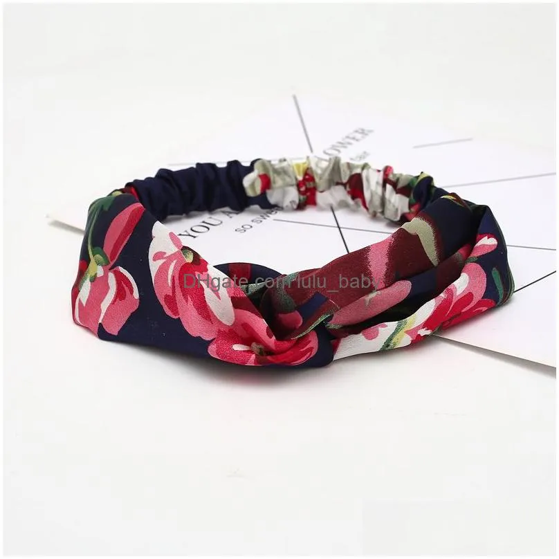 women headband fashion hair bands bohemian cross elastic hairband for ladies head band girl hairs accessories