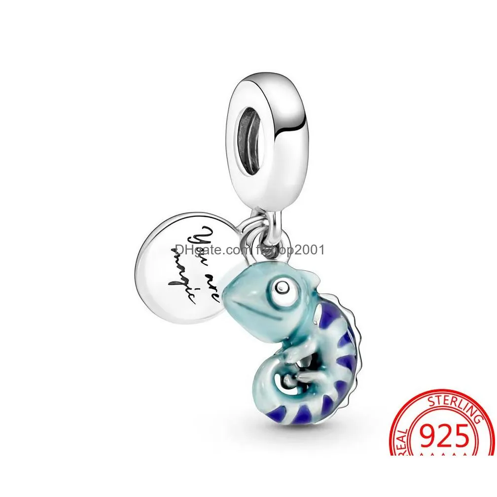 the 925 sterling silver light emitting in the dark light bulb double suspension hanging decoration is suitable for pandora bracelet lady jewelry