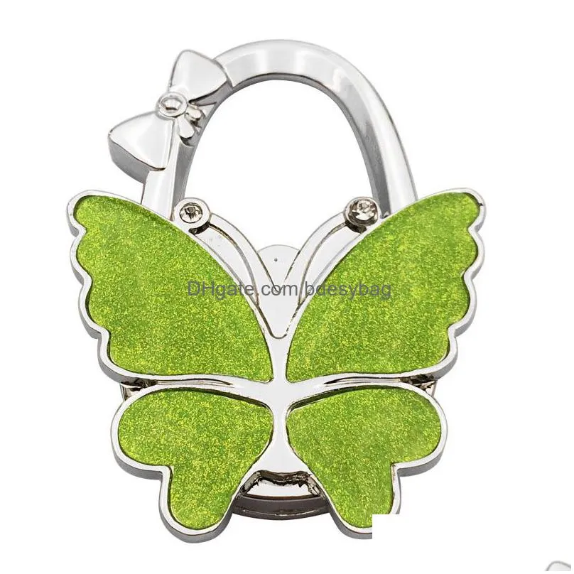 butterfly handbag hanger glossy matte butterfly foldable table hook for bag purse