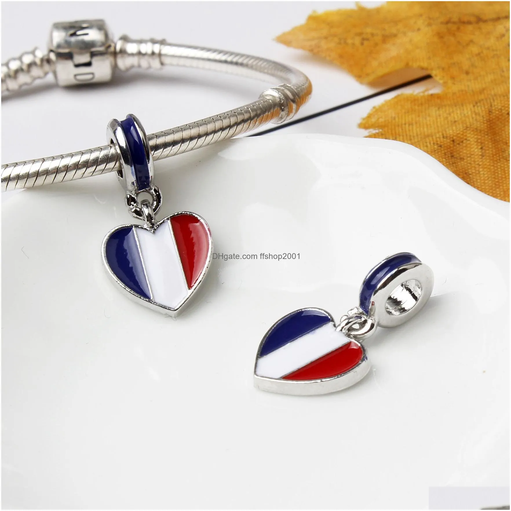925 sterling silver pandora charming national flag pendant diy bracelet accessory accessories wholesale pendant