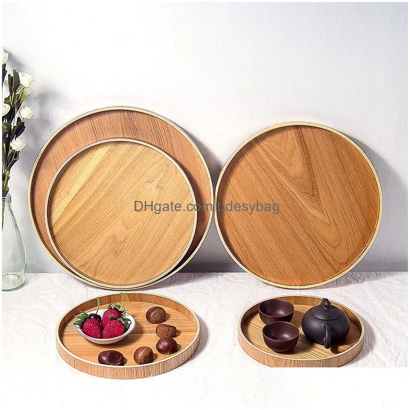 wooden coasters japanese tray hotel bar restaurant stray teapot round coasters home bar tools diameter 21cm