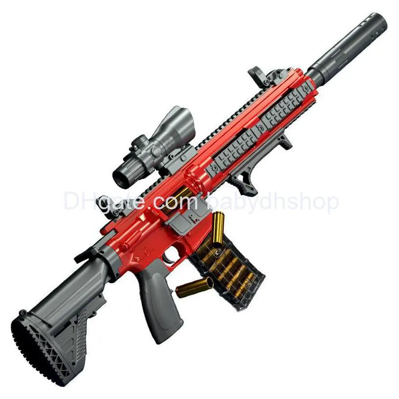 m416 rifle pistol shell throwing for shooting manual soft bullet toy gun firing blaster adult kids cs go fighting boys birthday gifts