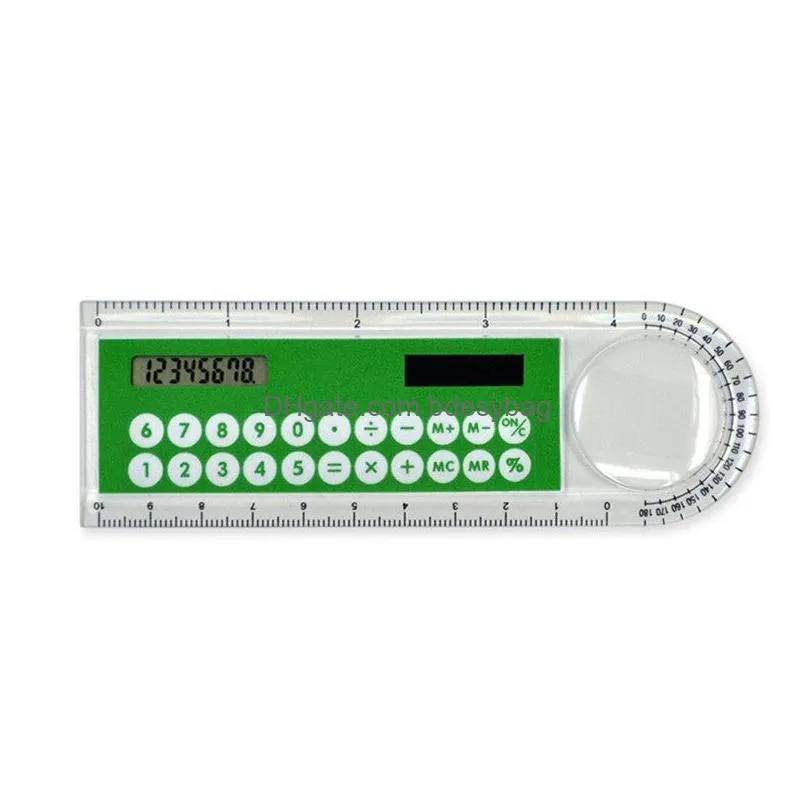 portable solar energy calculator 2 in 1 ruler digital calculator mini student solar energy calculator rule office stationery