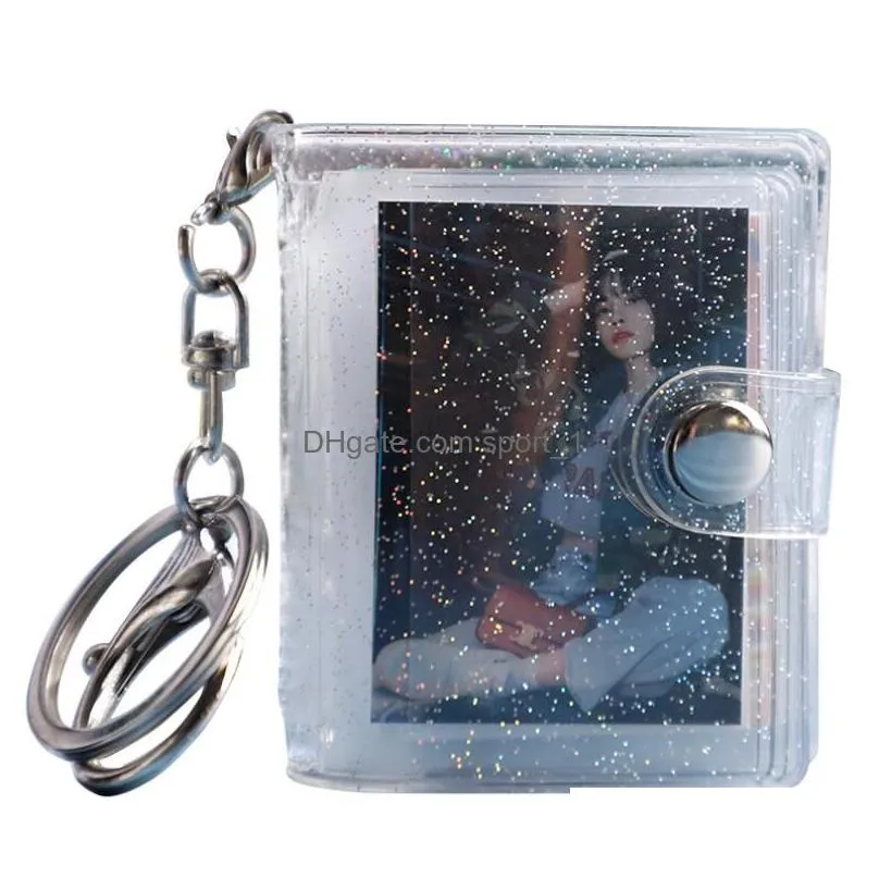 mini p o album key rings small instant picture albums pendant id pictures storage interstitial pocket keyring lover memory gift