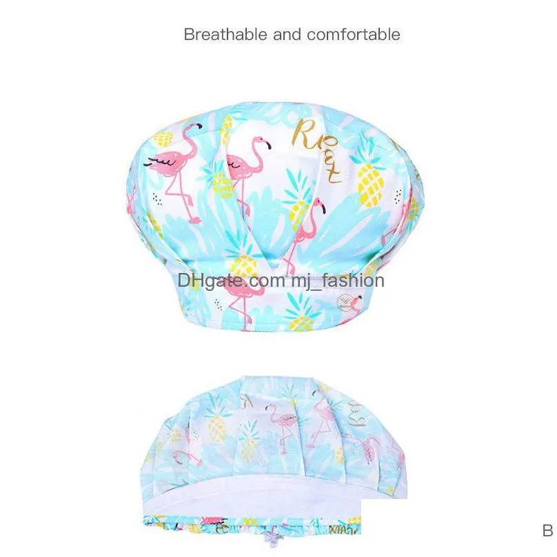 fashion floral surgical cap baotou caps flower print pharmacy pet shop women doctors nurse doctor hat