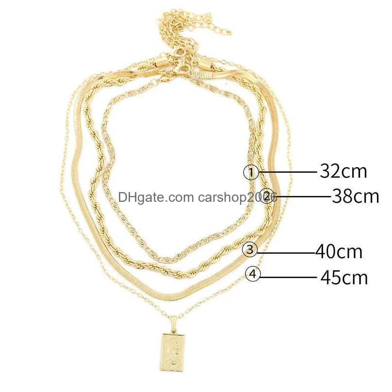 golden twist chain necklace stainless steel waterproof choker men women jewelry gold silver color chains gift