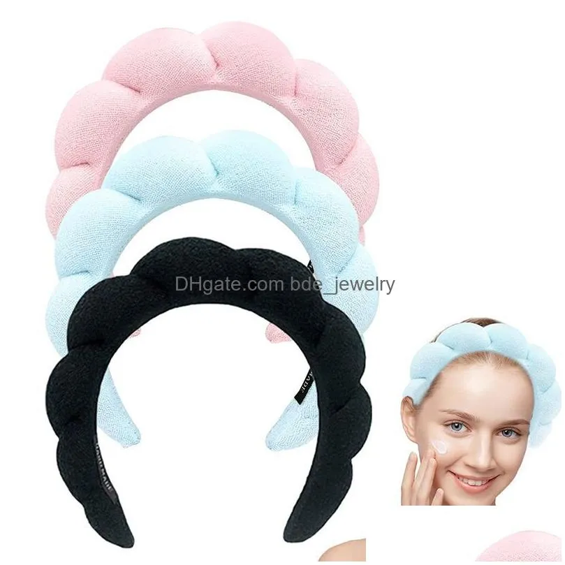 fashion high cranial top solid color velvet braid hair hoop spa makeup sports yoga head hoop hair headpiece