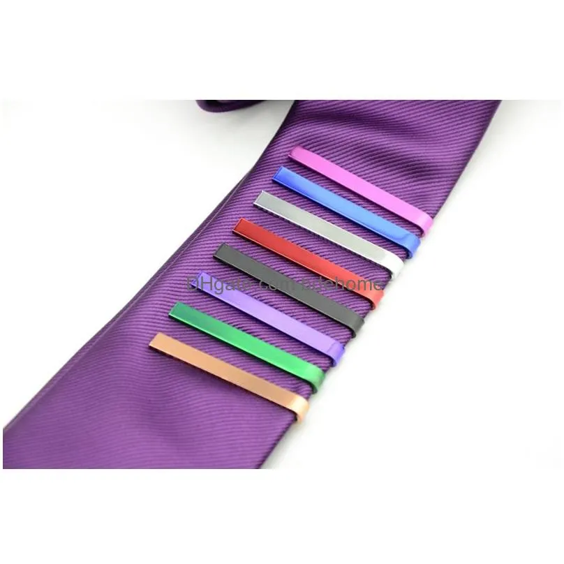 fashion ties clip multicolor metal necktie tie men party business simple jewelry accessories gift