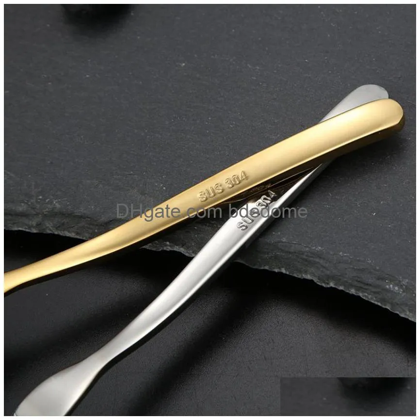 gold rainbow fruit fork stainless steel home kitchen dining flatware birthday cake ice cream dessert forks cutlery tool