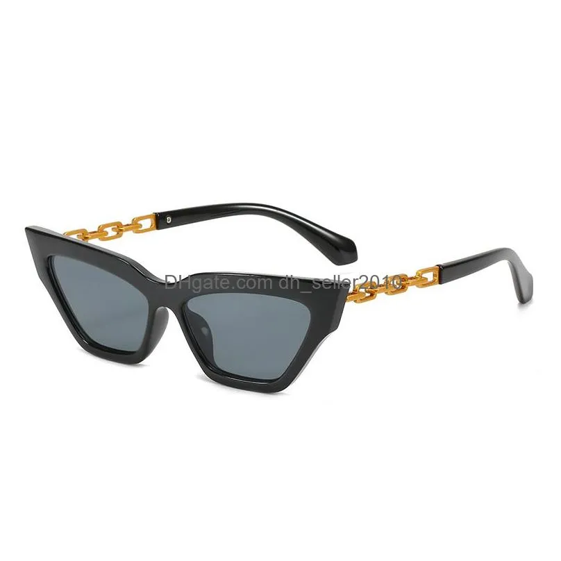 personality cat eye sunglasses trendy driving streamlined uv400 sun glasses female street shooting eyewear fashion designer